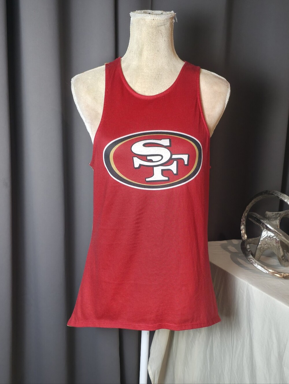 San Francisco 49ers Open Back Tank Top Medium NFL Game Day Shirt